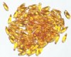 100 3x11mm Transparent Topaz Dagger Beads